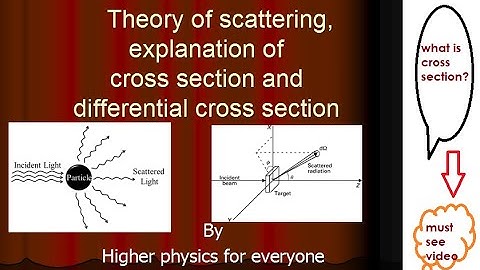 Theory of scattering,explanation of cross section and  differential cross section