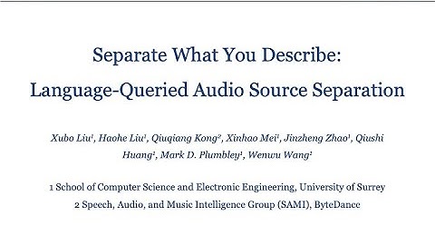 Separate What You Describe: Language-Queried Audio Source Separation (INTERSPEECH 2022)