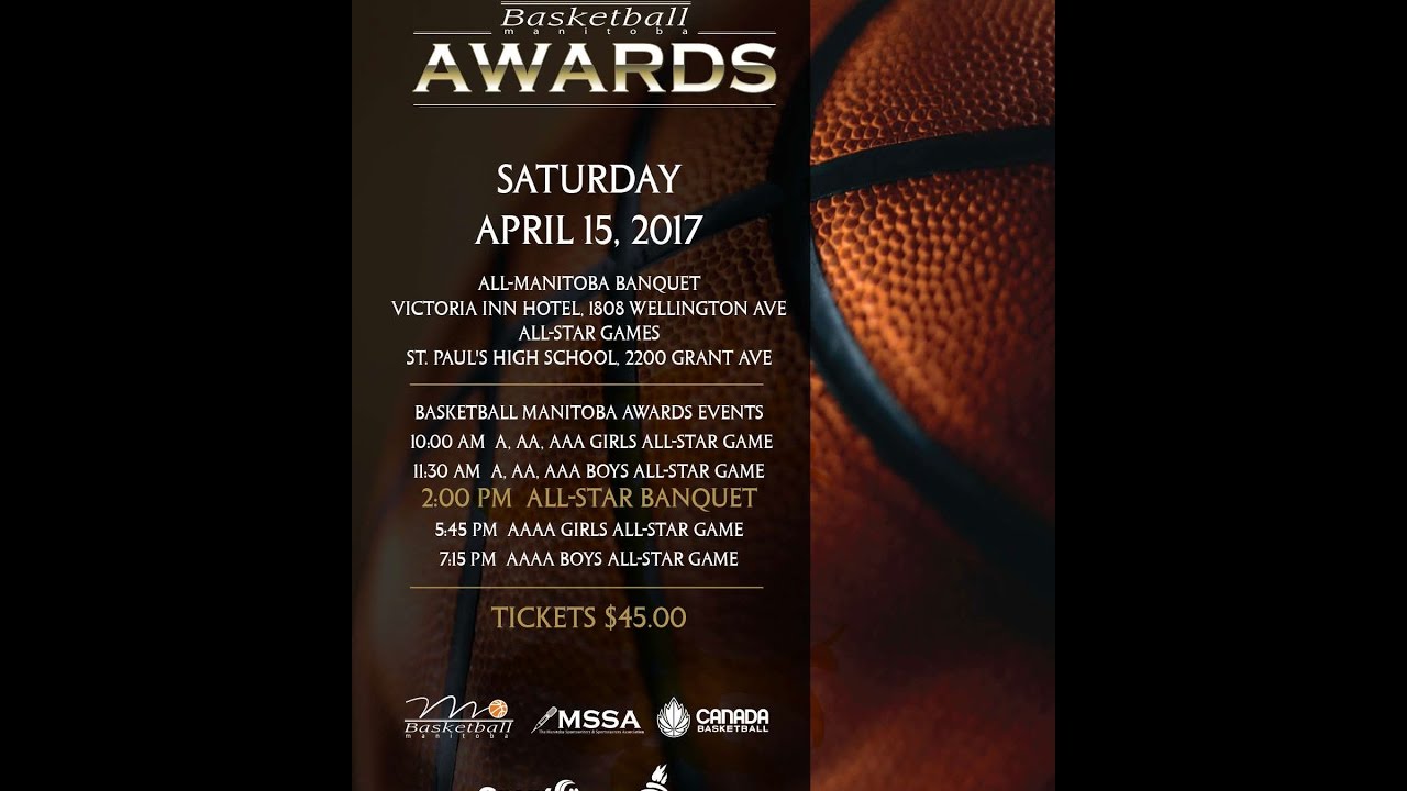 2017 Basketball Manitoba Awards AllManitoba Banquet Part 2 YouTube