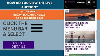 How to participate in the Live Auction @IGFAHQ