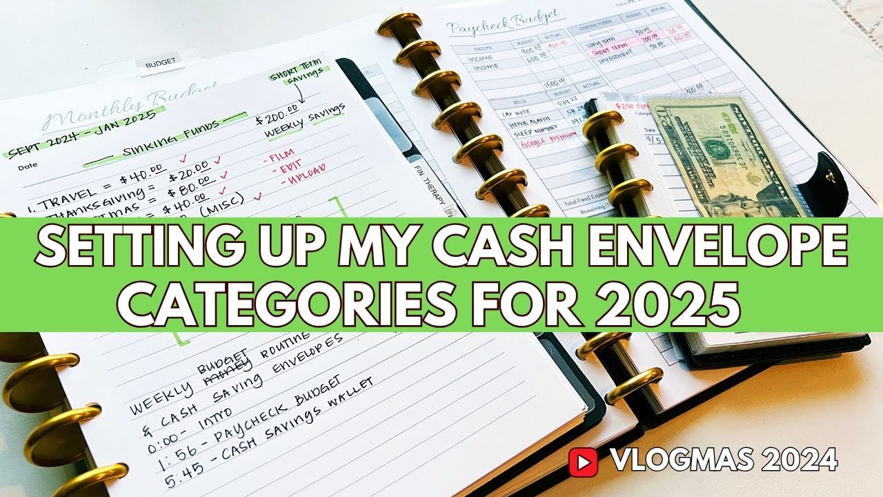Setting up my Cash Envelope Saving Categories 