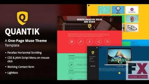 Preview Quantik - One Page Muse Theme TForest