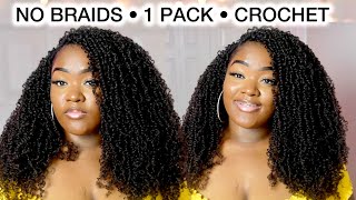 EASY *NO BRAIDS* 1 PACK CROCHET HAIRSTYLE | SUPER BEGINNER FRIENDLY ft Crochet Braids Plus by TATIAUNNA 44,274 views 2 months ago 8 minutes, 2 seconds