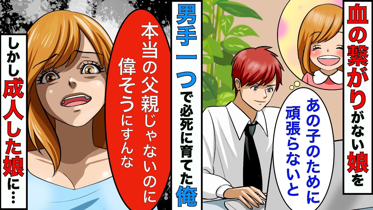 【漫画】必死に育ててきた嫁の連れ子に「本当の父親でもないのにエラそうにすんな」と言われたので、家を出ていってやったら娘が他界したwww【スカッとする話】【マンガ動画】