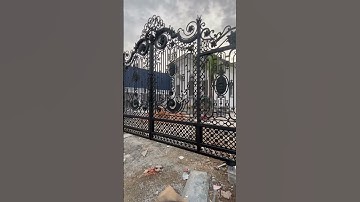 Bộ cổng sắt mỹ thuật và mô tơ tự động