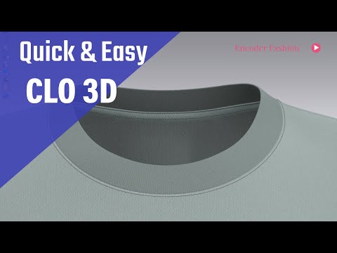 (Basic of CLO 3D) How to Make Back Neck Band T-shirt CLO 3D - YouTube