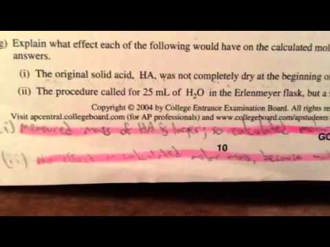 2004 ap chemistry free response question 5 form b youtube 2004 ap chemistry free response answers form b