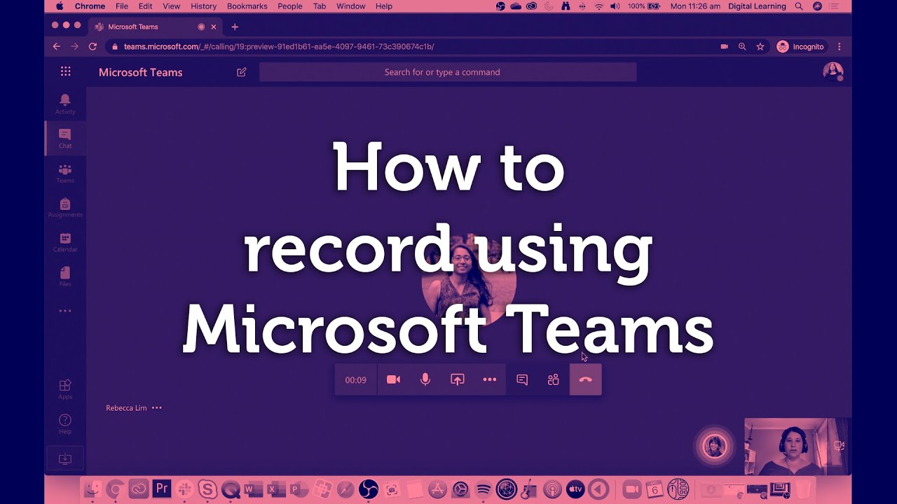 how to record a presentation using microsoft teams