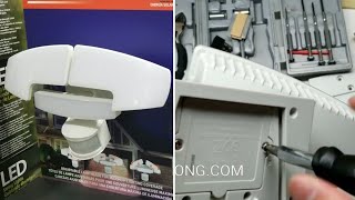 Costco Sunforce Solar Motion Security Light Led $39 UNBOXING