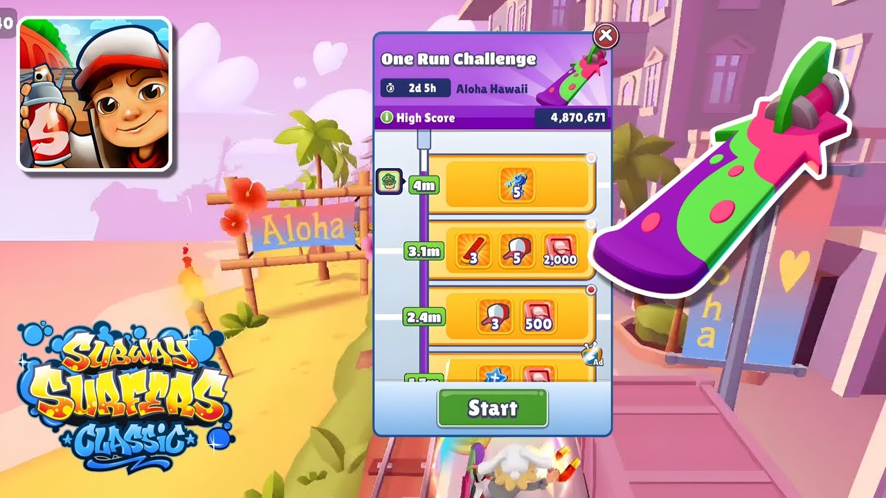 Subway Surfers Classic 2025 One Run Challenge Aloha Hawaii - Get Amazing Rewards!