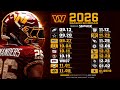 Washington Commanders Schedule & Early Predictions 🏈