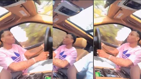 Wizkid Vibes To Naira Marley And Rexxie Song As He Cruise In His New Rolls Royce In Ghana