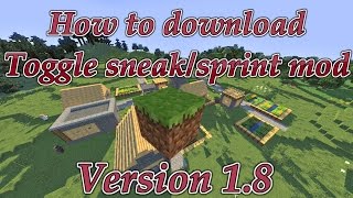 ✔Minecraft: (1.8+) How to Install Sprinting Toggled and Toggle Sneak