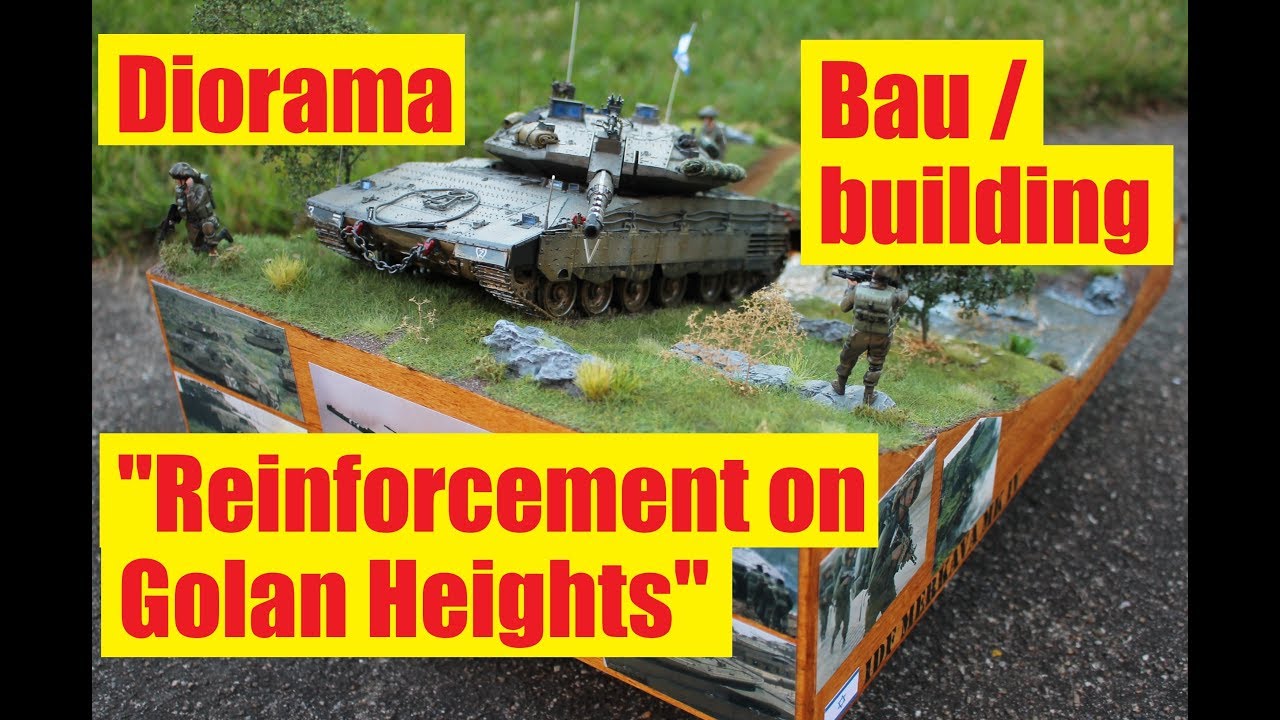 (Reupload) Diorama Bau / building  "Reinforcement on Golan Heights" IDF Merkava MK IV  1/35