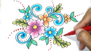 Menggambar Ragam Hias Flora #26