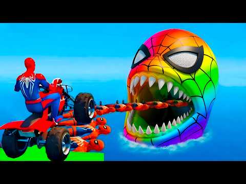 الرجل العنكبوت انقاذ باتمان Spider-Man Rescue batman vs iron man vs venom funny Game GTA 5 superhero