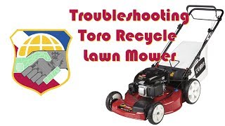 Toro lawn mower won't start and drips gasoline from air filter or carburetor
