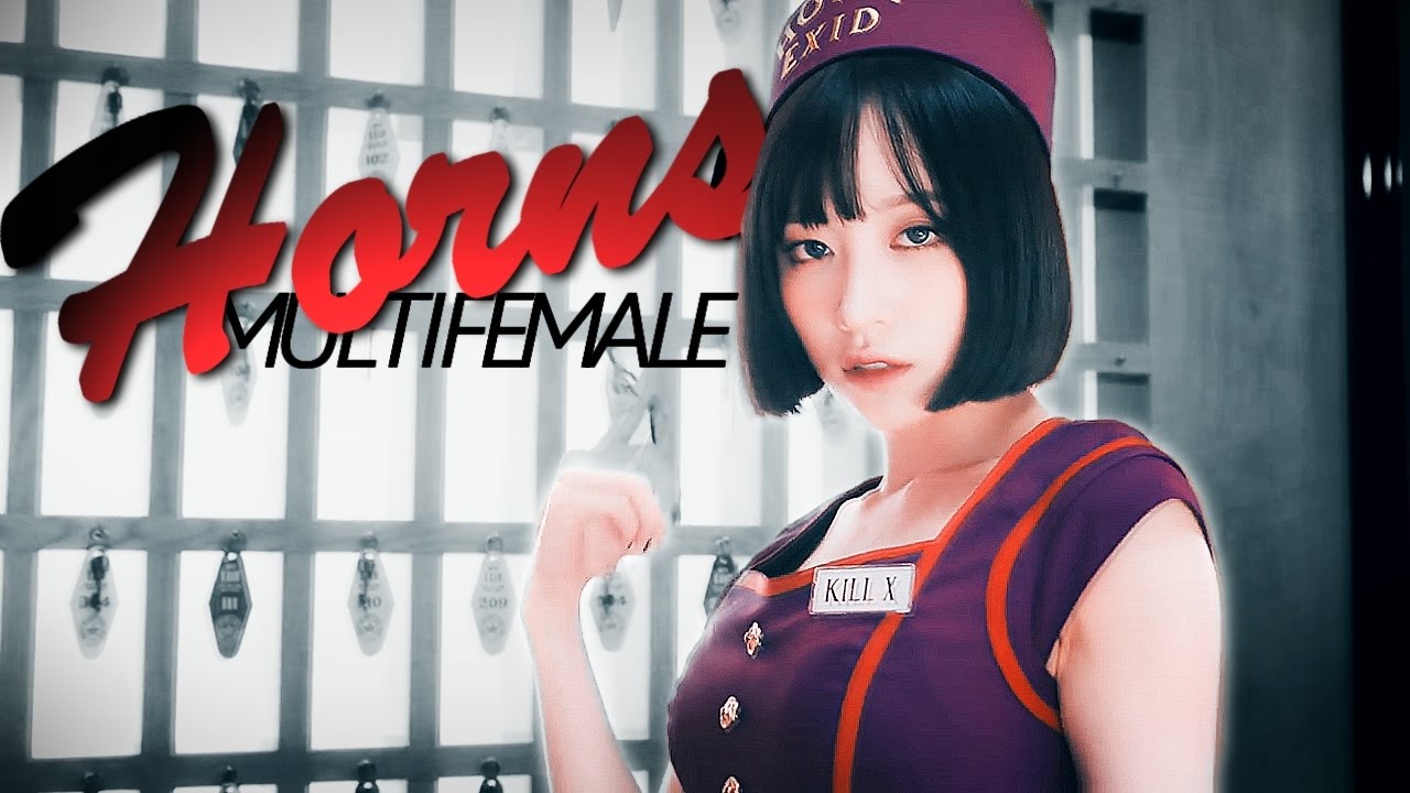 k-pop multifemale; horns
