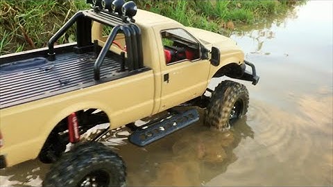 R/C 4x4 F350 MUD ADVENTURE! BIG AXIAL SCX10 OFFROAD FUN!
