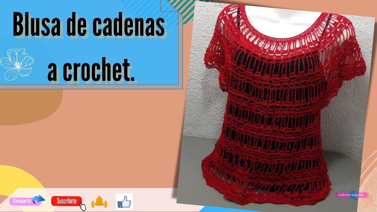 Blusa de cadenas a crochet| Angélika - YouTube