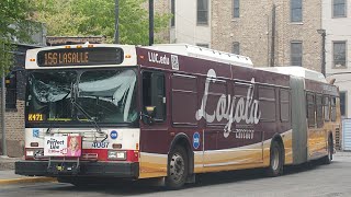Ride On CTA 2008 New Flyer DE60LF 4087 On Rt 156 LaSalle to Chicago Union Station 