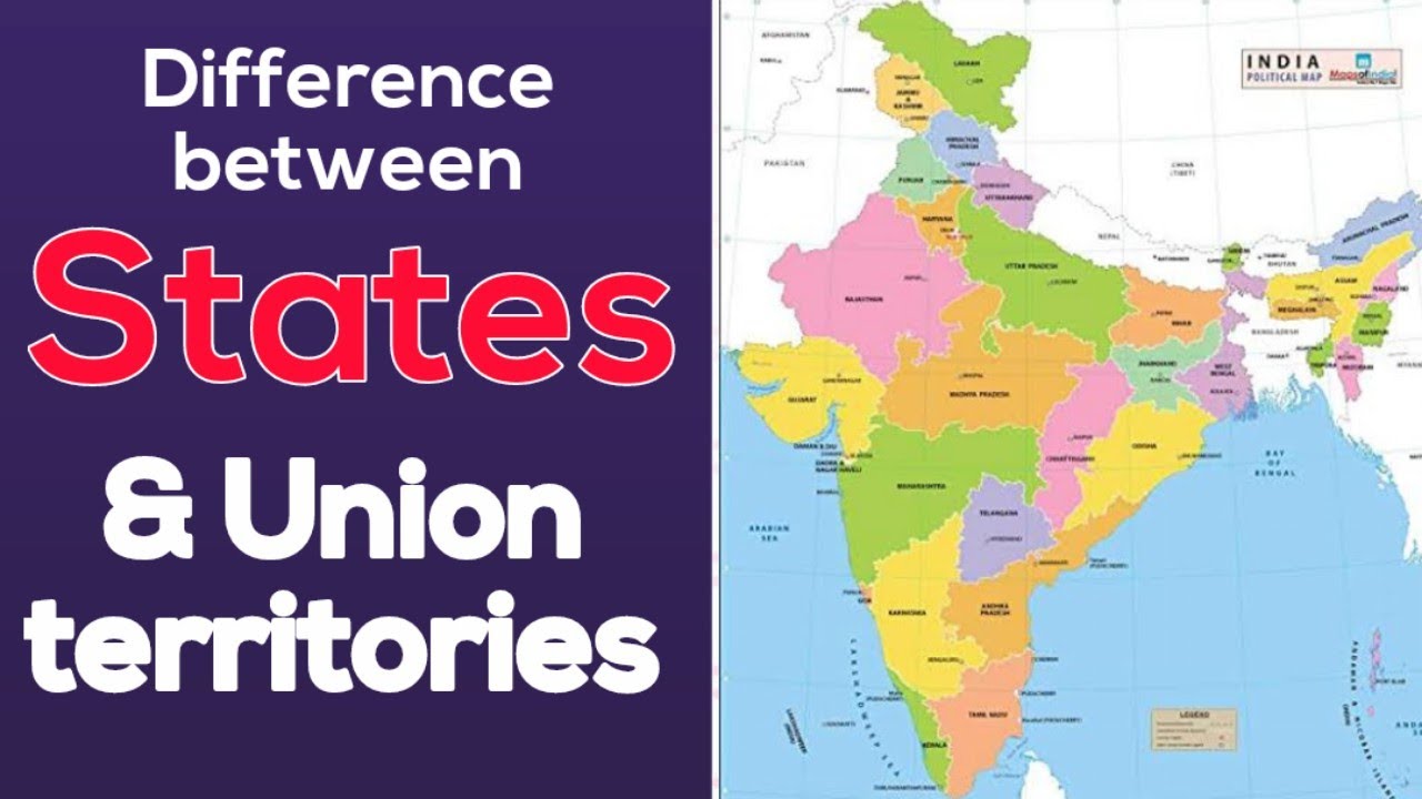 What Is The Difference Between States And Union Territories YouTube
