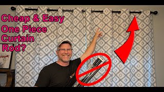 DIY One Piece Curtain Rods That Don't Suck & Are Cheap & Easy. No Middle Bracket! Won't Come Apart!