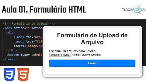 Aula 01. Formulário HTML para Upload de Arquivos em PHP