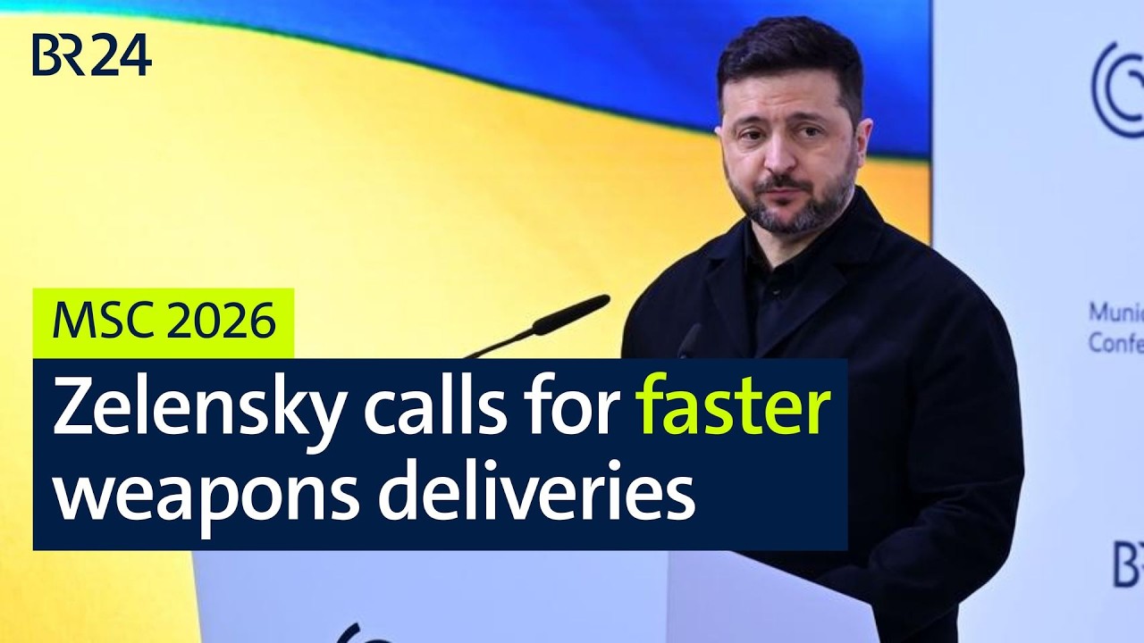 Ukrainian President Zelensky calls for faster weapons deliveries | MSC 2026 | BR24