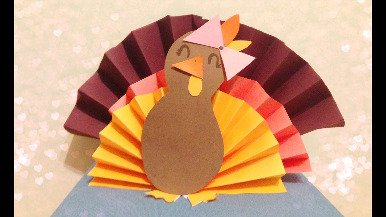 DIY 3D Paper Turkey - YouTube