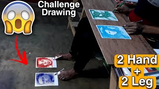 2 Hand + 2 Leg ? | Drawing using two hand and two leg