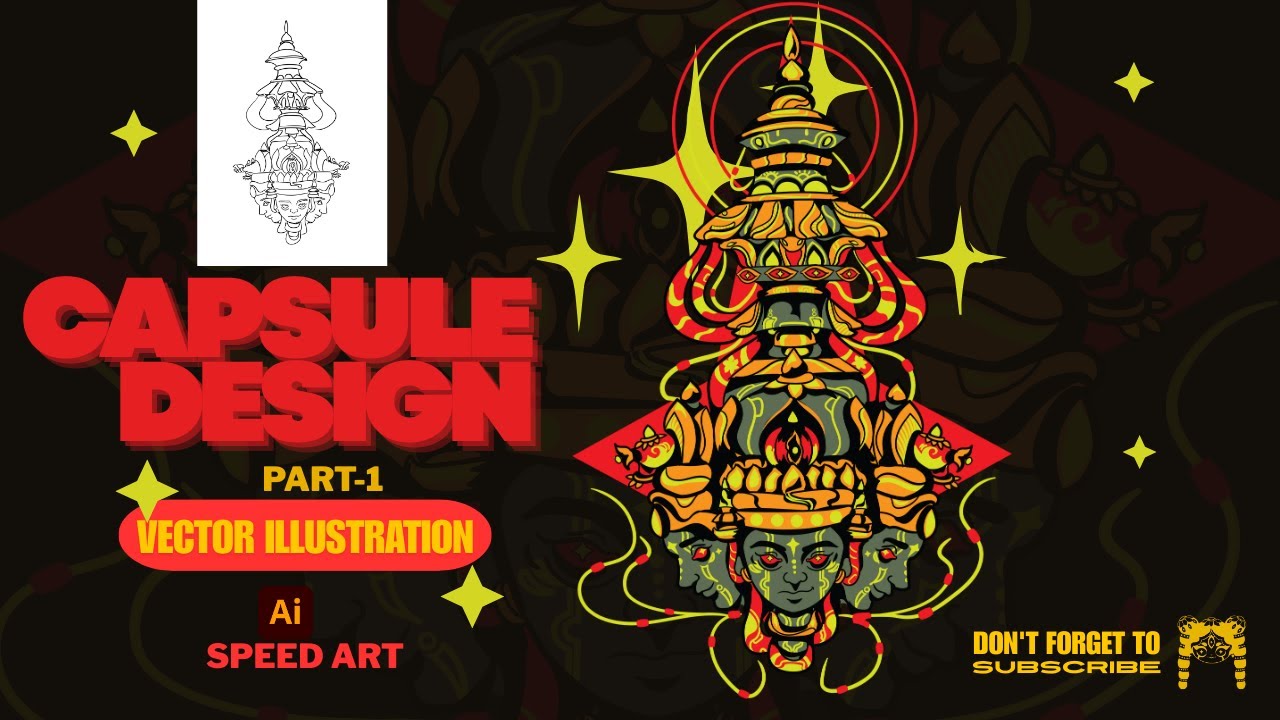 Capsule Collection Part 1 | Trimurti Inspired T-Shirt Design | Speed Art