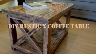 DIY Farmhouse Rustic X Coffee Table - bd.workshop.hr