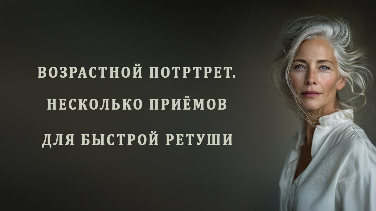 Возрастной портрет. Несколько приёмов для быстрой ретуши