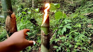 Bambu berisi pusaka sakti meledak saat di potong..!!