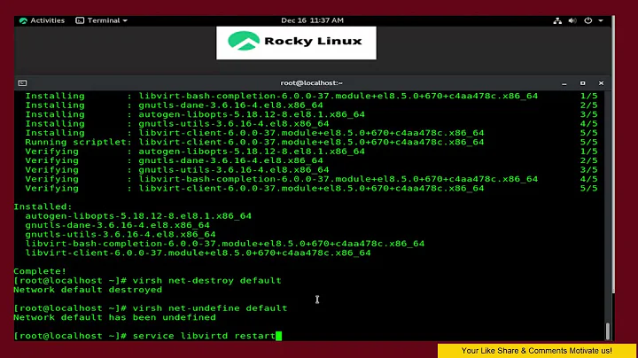 How To Remove or Disable virbr0 virbr0-nic Interfaces On Rocky Linux 8 / AlmaLinux 8