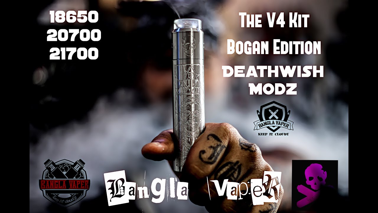 Deathwish Modz V4 kit Bogan Edition review in bangla. Unholy RDA V3 ...