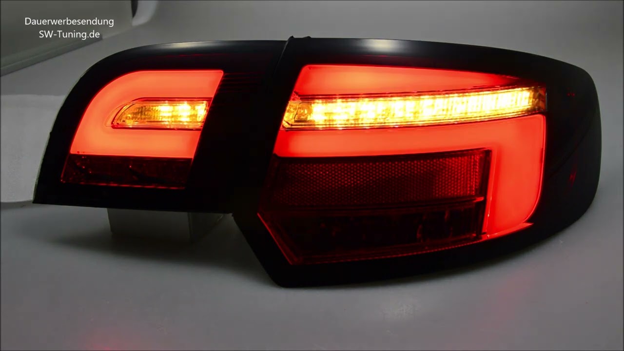 SW- LED taillights for Audi A3 8PA 03-08 Sportback Lightbar LED wiping  indicators red/smoke SWTuning 