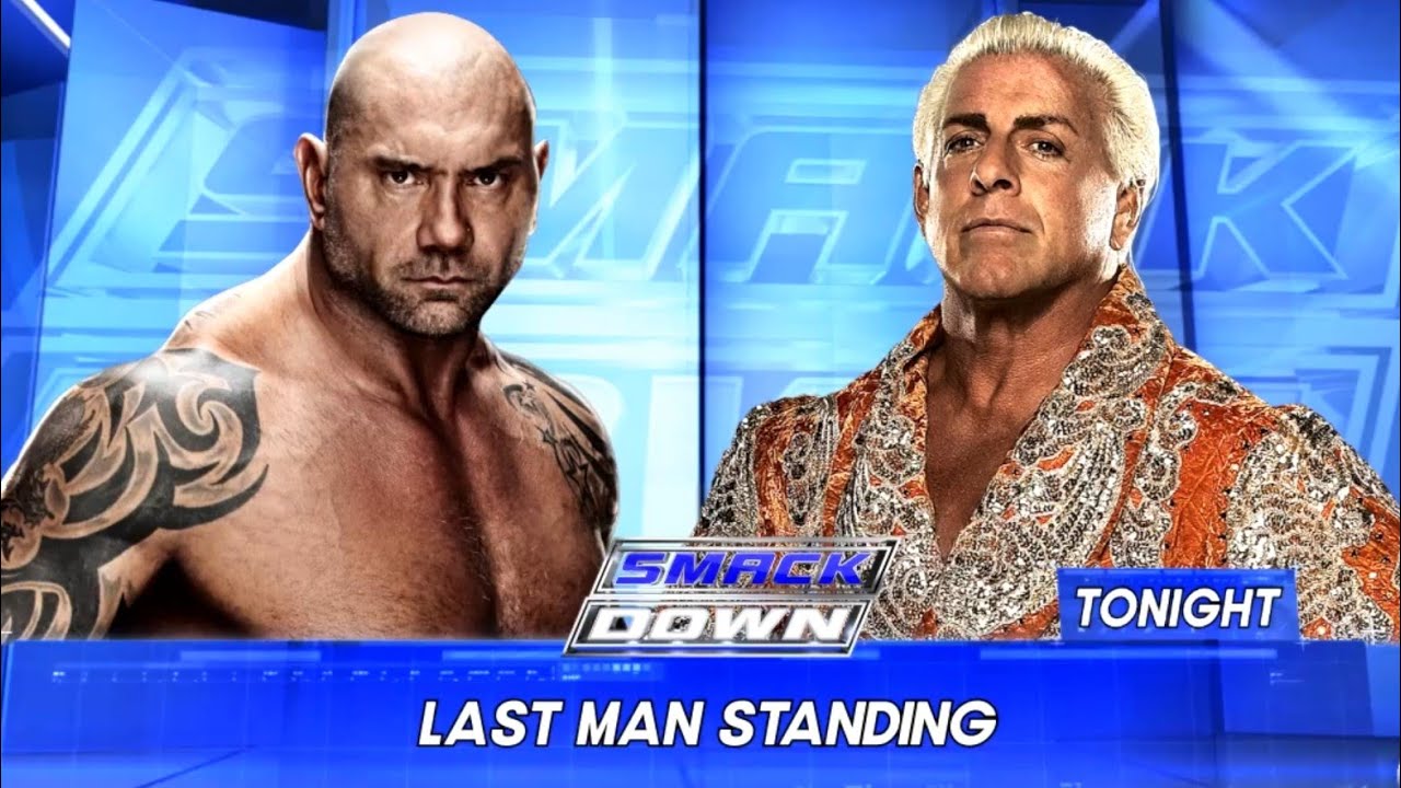 WWE Batista vs Ric Flair Last Man Standing Match SmackDown YouTube