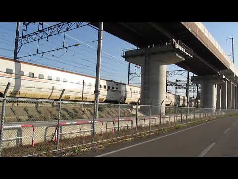 長野新幹線車両センターから出庫されてゆくE7(W7)系新幹線です｡