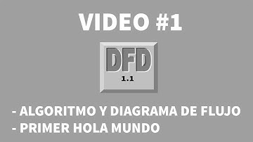 VIDEO #1 -  CONCEPTOS ALGORITMO, DIAGRAMAS DE FLUJO Y PRIMER HOLA MUNDO (DFD 1.1)