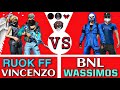 RUOK FF & VINCENZO VS BNL & WASSIMOS Clash Squad INSANE Custom Match || Legendary Room with LEGEND