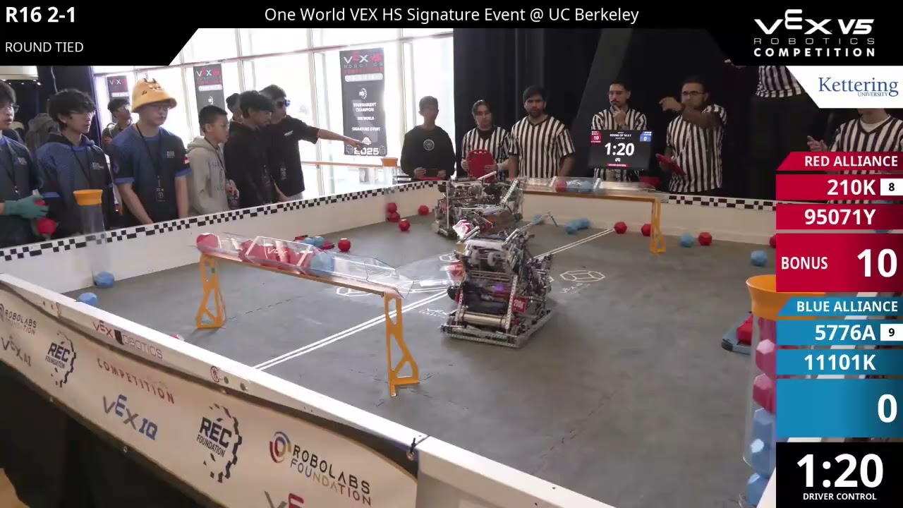 One World HS @ UC Berkeley : Division 1 - R16 #2-1 - 210K & 95071Y vs 5776A & 11101K - Auton + Drive