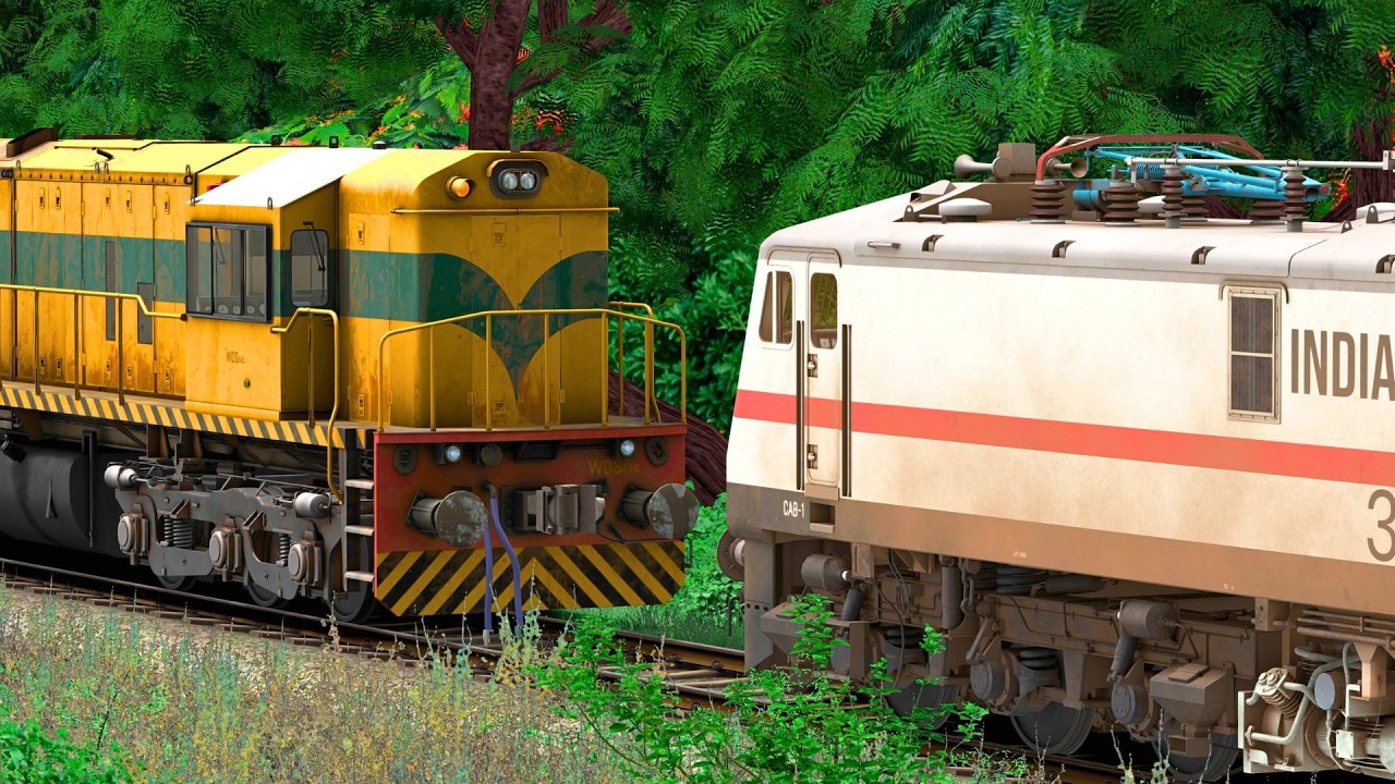 WDS6AD RESCUE WAP7 LHB EXPRESS TRAIN | BUMPY RAILROAD | RAILWORKS | INDIAN TRAIN SIMULATOR GAMEPLAY