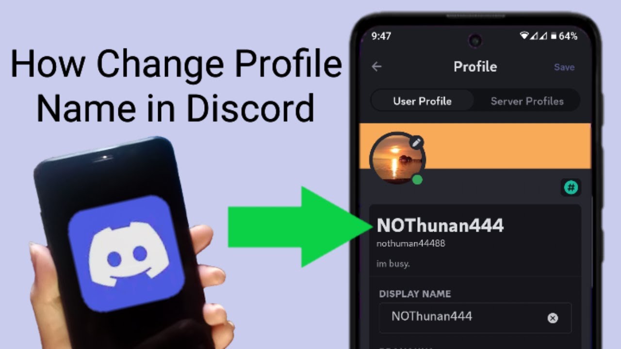 How to change Discord profile name on mobile - YouTube