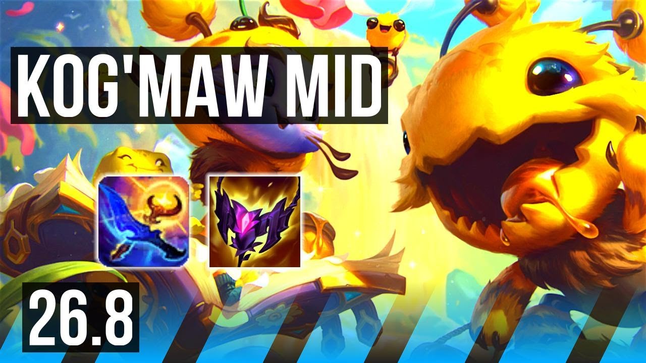 Watch Kog'Maw dominate against Yasuo in Korean Master! 
Learn what runes to use, what items to build, understand how to lane, teamfight, and outplay your opponents as #KogMaw. 
/// #LeagueOfLegends high elo replay 
 
Thank you for watching! 
Did you learn something new? Share it in the comments! 
If you liked this video, please leave a thumbs up, if you disliked it, be sure to give me feedback in the comments. I appreciate your support! 
 
~~~| DOMISUMREPLAY |~~~ 
High elo replays for every role and champion. Improve your gameplay. Many uploads per day. 
 
~~~| WATCH MORE |~~~ 
Kog'Maw channel: https://www.youtube.com/channel/UCG-kyRM2bDiJgEhlCyLNtJQ?sub_confirmation=1 
 
More replays of: 
- Kog'Maw vs Yasuo: https://www.youtube.com/playlist?list=PLnvDm9Dk3X6A_XY-QTkfLRm06ZQSS7BG1 
- Kog'Maw MID: https://www.youtube.com/playlist?list=PLnvDm9Dk3X6Bvut2_obgf6-6zFhTS4AGY 
 
~~~| MATCH INFO |~~~ 
GAME TYPE: Ranked Solo/Duo 5v5 
REGION: KR 
AVERAGE RANK: Master 
SEASON: Season 2026 
PATCH: 26.8 
 
~~~| SPECTATED PLAYER |~~~ 
CHAMPION: Kog'Maw 
SKIN: Bee'Maw 
RANK: Master 
RIOT ID: 푸슈우우웅 # KR1 
OP.GG: https://op.gg/summoners/kr/%ED%91%B8%EC%8A%88%EC%9A%B0%EC%9A%B0%EC%9B%85-KR1 
RUNES: PRECISION - Press The Attack, Presence Of Mind, Legend: Alacrity, Cut Down; SORCERY - Manaflow Band, Celerity (Attack Speed + Movement Speed + Health Scaling) 
 
~~~| OPPONENT |~~~ 
CHAMPION: Yasuo 
SKIN: Truth Dragon Yasuo 
RANK: Master 
RUNES: PRECISION - Lethal Tempo, Triumph, Legend: Alacrity, Last Stand; RESOLVE - Second Wind, Overgrowth (Attack Speed + Adaptive Force + Health) 
 
I am not one of the summoners playing in the matches uploaded to this channel, so I am unfortunately unable to answer questions about decisions made by the summoners in the game. 
 
played at 2026-04-15 10|54|12 (CEST); rec on sd-apricot at 2026-04-20 14|54|19 (CEST); mtdt at 2026-04-20 15|27|00 (CEST); KR-8173921486-MID-BLUE