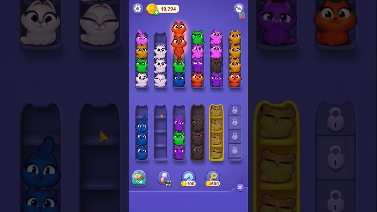 Kitty Sort: Twisted Tails Level 351 | Funny Games