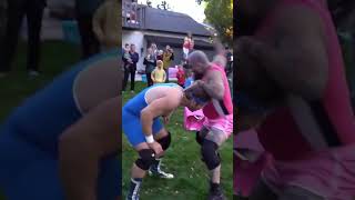 A gender reveal with PRO WRESTLERS?!