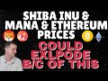 GAME CHANGING INFO FOR SHIBA INU COIN PRICE PREDICTION AND THE ETHEREUM PRICE PREDICTION AND MANA