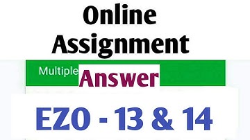 NSOU BDP EZO 13 & 14 Online assignment answer